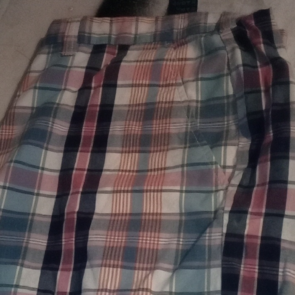 Tommy Hilfiger Plaid Shorts in Blue, Pink, and White